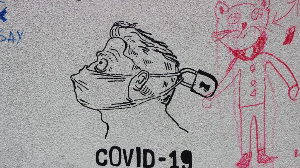 Street art in Old Riga, Latvia