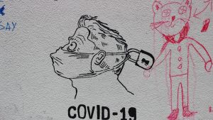 Street art in Old Riga, Latvia