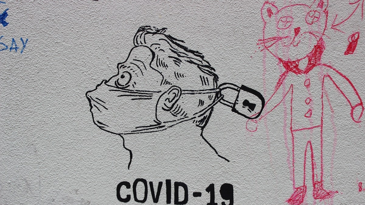 Street art in Old Riga, Latvia
